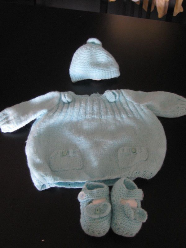 ensemble robe chaussons bonnet Noémie